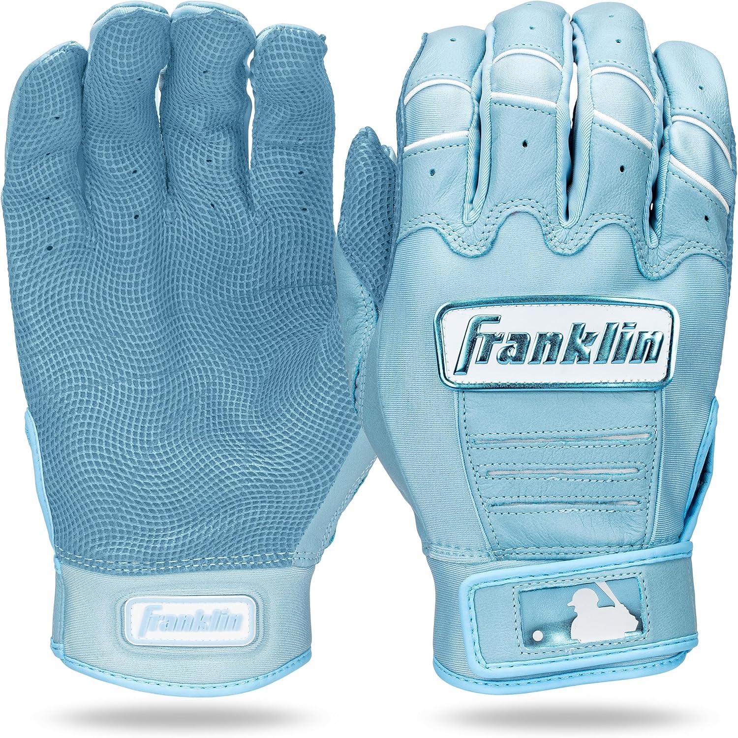 imageFranklin Sports MLB Baseball Batting Gloves  CFX Pro Adult  Youth  Baseball  Softball  Multiple Sizes  ColorsCarolina BlueWhite