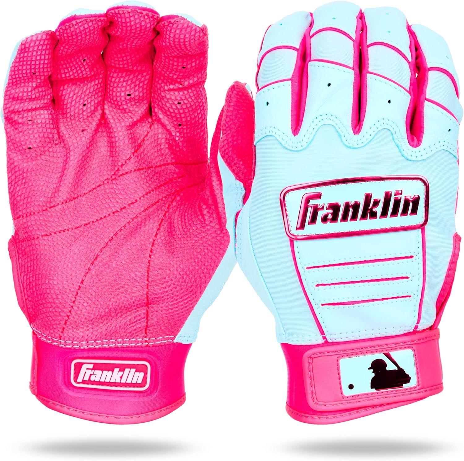imageFranklin Sports MLB Baseball Batting Gloves  CFX Pro Adult  Youth  Baseball  Softball  Multiple Sizes  ColorsPinkCarolina Blue