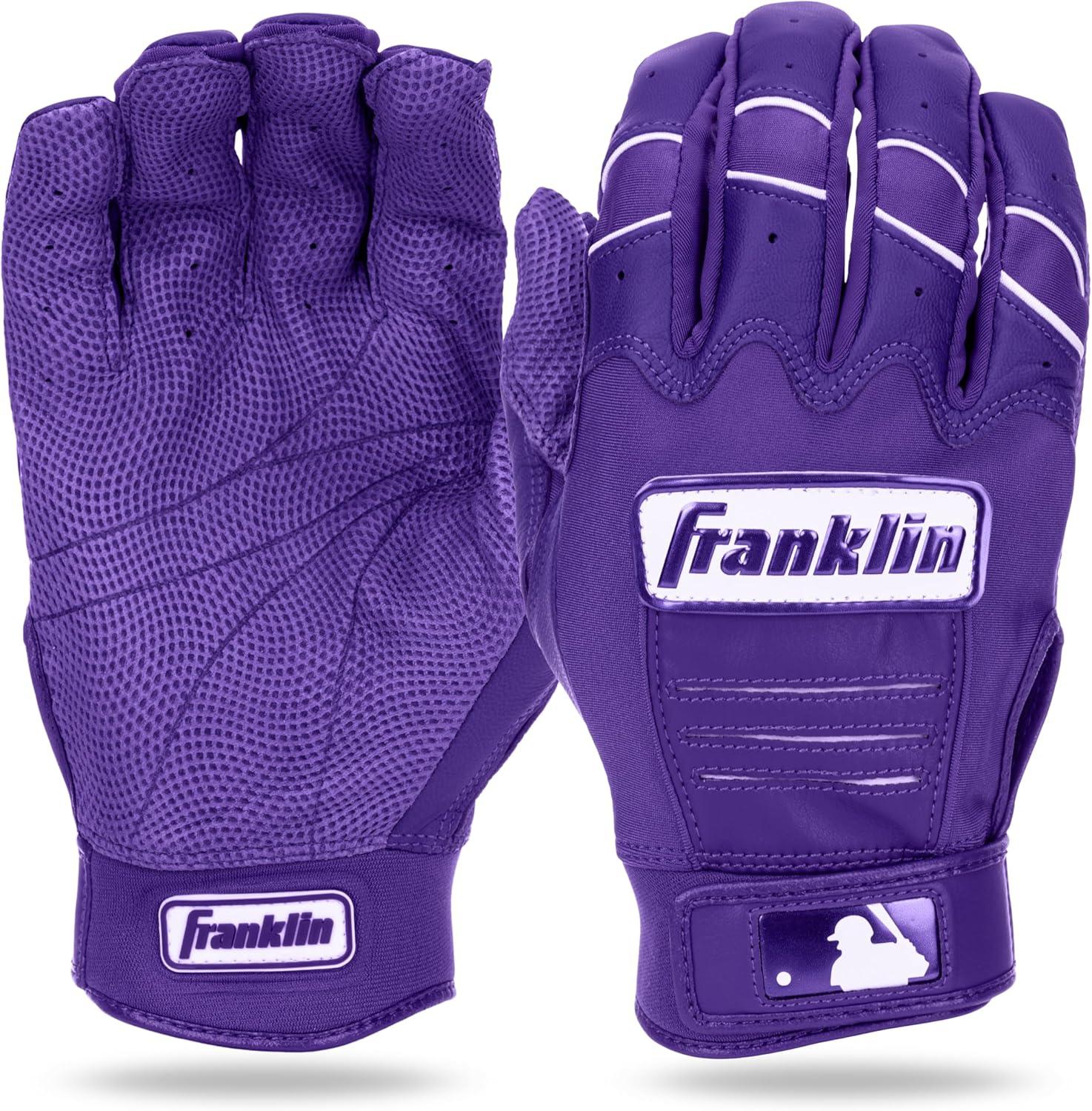 imageFranklin Sports MLB Baseball Batting Gloves  CFX Pro Adult  Youth  Baseball  Softball  Multiple Sizes  ColorsPurple