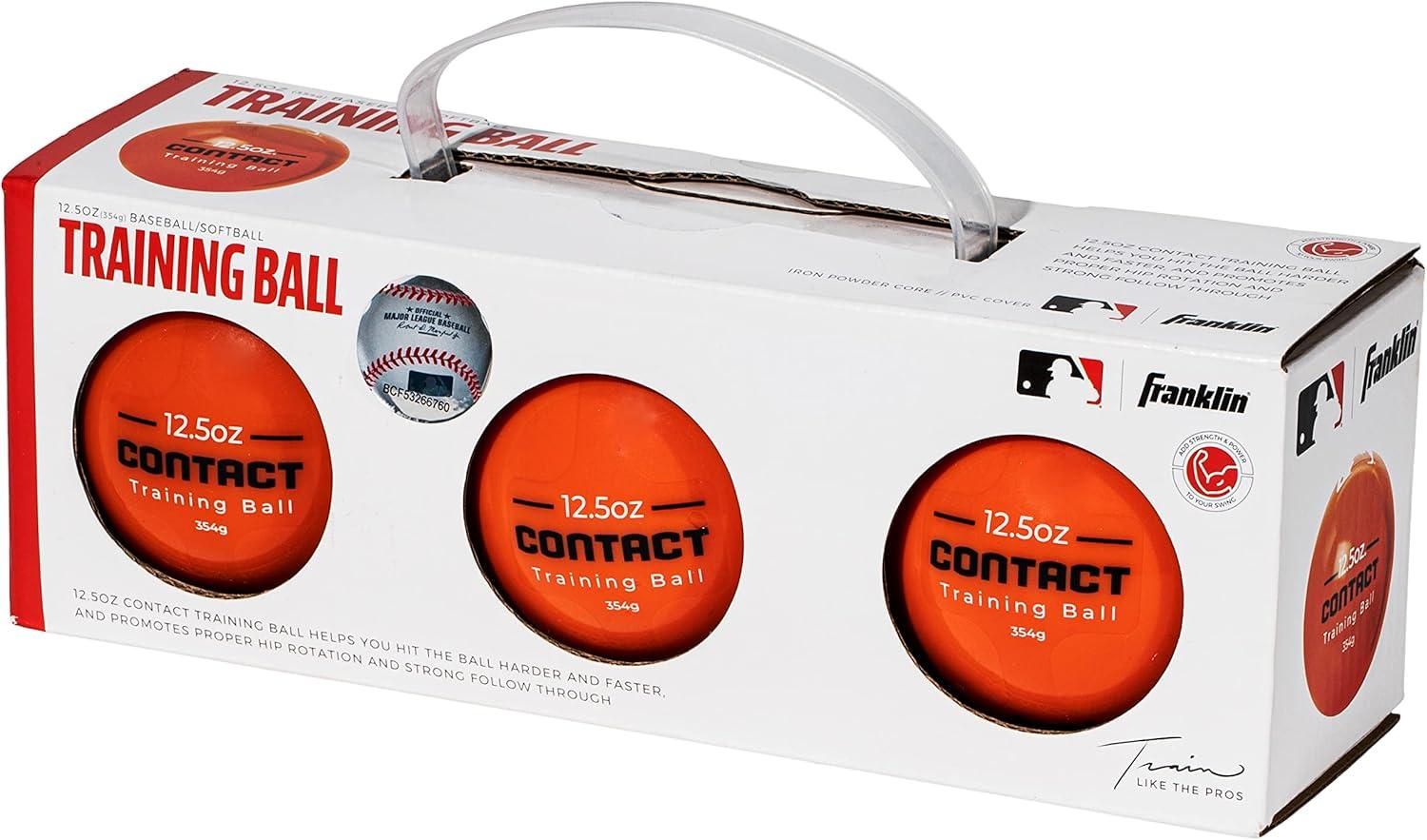 imageFranklin Sports MLB Home Run Training Ball  125 oz  3 Pack