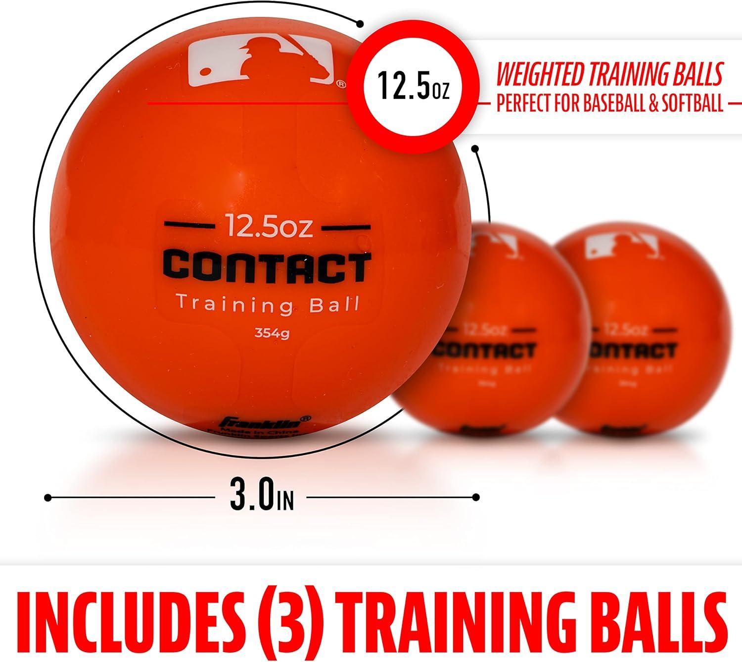 imageFranklin Sports MLB Home Run Training Ball  125 oz  3 Pack