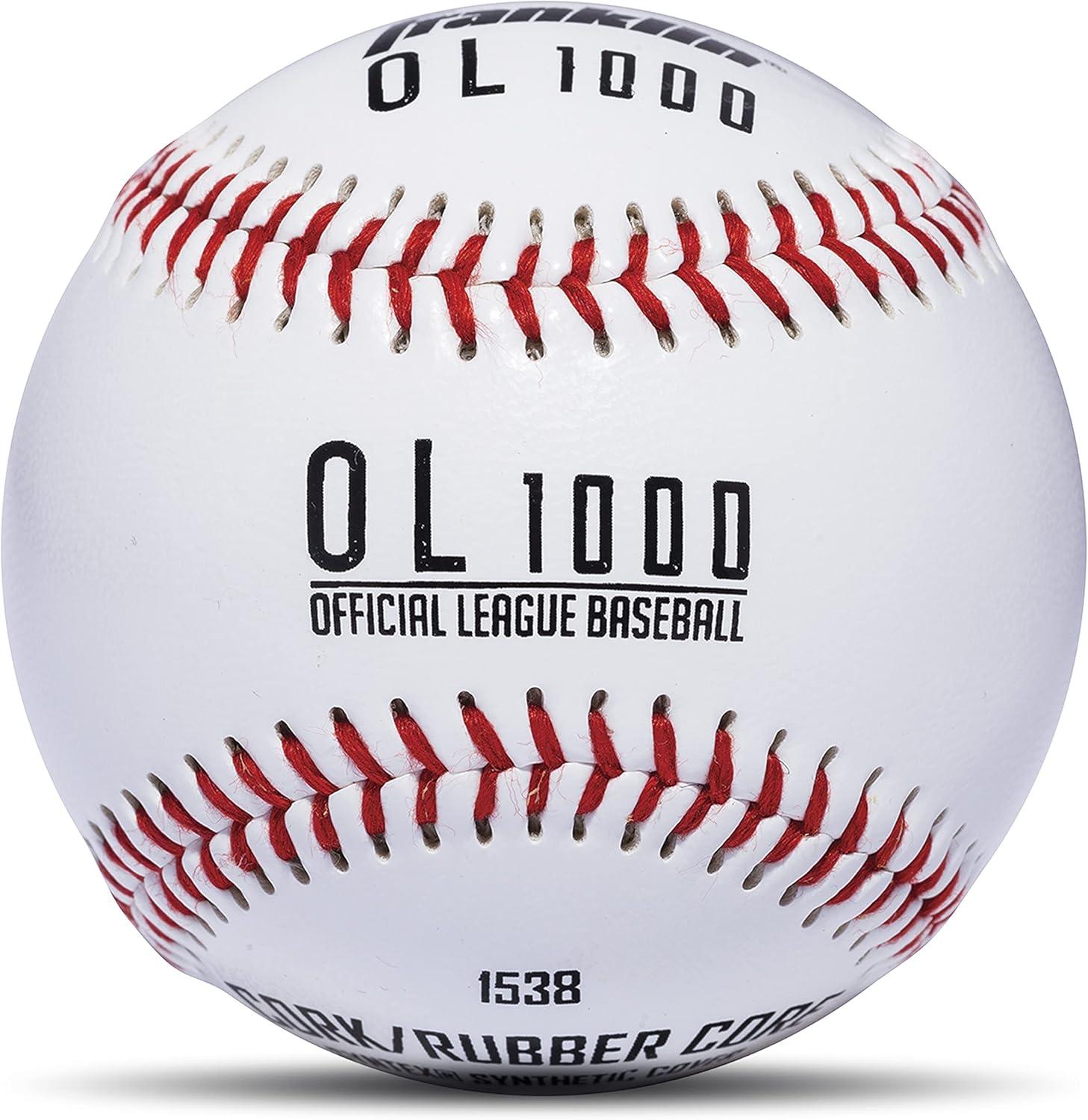 imageFranklin Sports Official Size Baseballs  OL1000 9quot Practice Baseballs  Official Size  Weight  1 6  12 PacksWhite