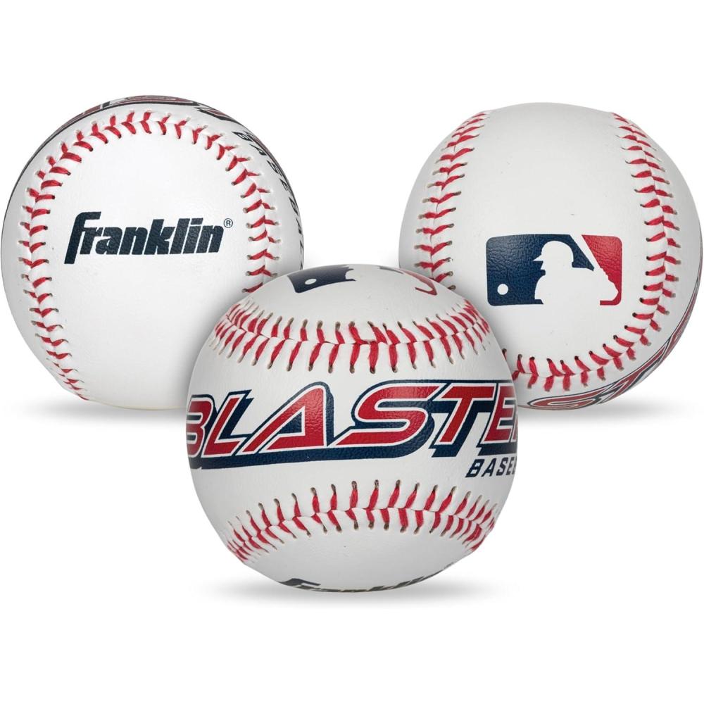 imageFranklin Sports Blaster Plastic Baseball Bat  Ball Set  Youth 32quot Toy Bat  Official Stitched 70mm Lightweight BallReplacement Balls