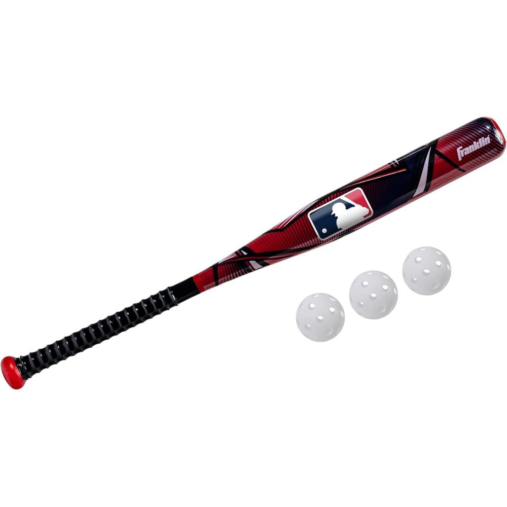 imageFranklin Sports Kids Plastic Baseball Bat  Balls Set  MLB Slammin Toy Bat ampamp Ball Set for Kids  Youth 30quot Inch Plastic Baseball Bat ampamp Plastic Baseball  Kids Bat  Ball SetBat  3 Balls
