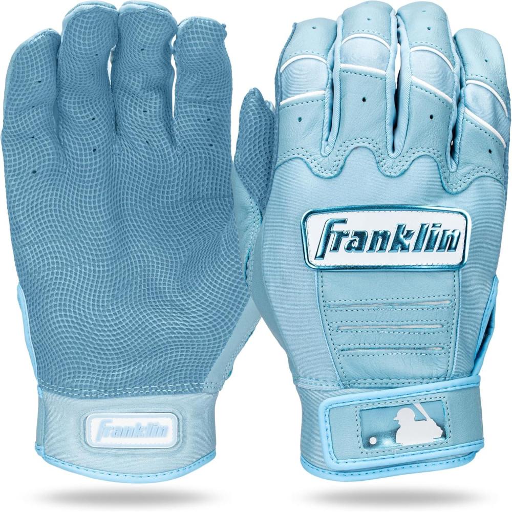 imageFranklin Sports MLB Baseball Batting Gloves  CFX Pro Adult  Youth  Baseball  Softball  Multiple Sizes  ColorsCarolina BlueWhite