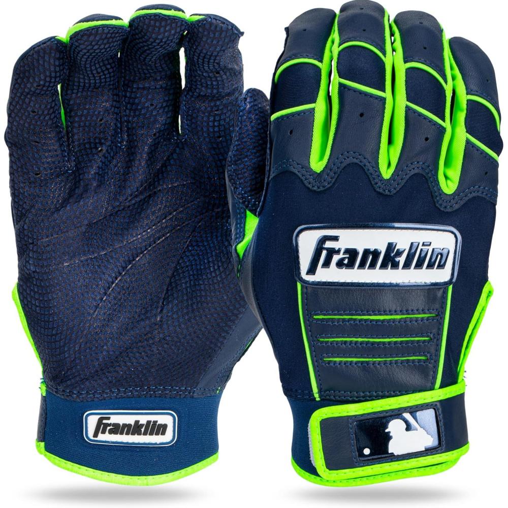 imageFranklin Sports MLB Baseball Batting Gloves  CFX Pro Adult  Youth  Baseball  Softball  Multiple Sizes  ColorsNavyGreen