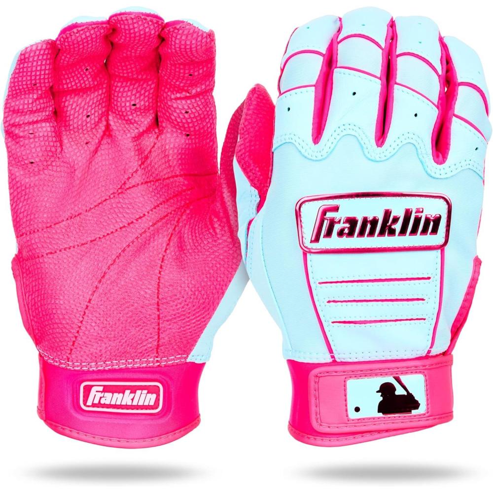 imageFranklin Sports MLB Baseball Batting Gloves  CFX Pro Adult  Youth  Baseball  Softball  Multiple Sizes  ColorsPinkCarolina Blue