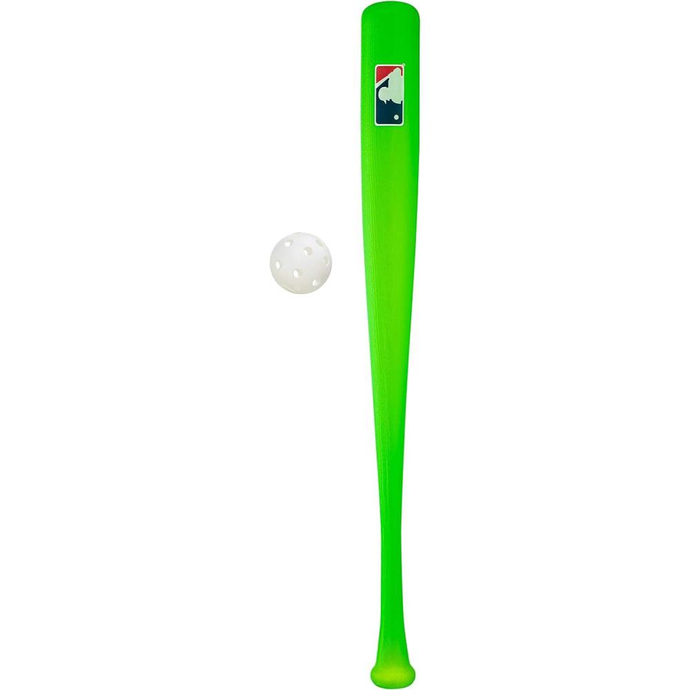 imageFranklin Sports MLB Kids Baseball Bat and Ball Set  Lightweight 30quot Youth Plastic Bat  Multiple ColorsGreen