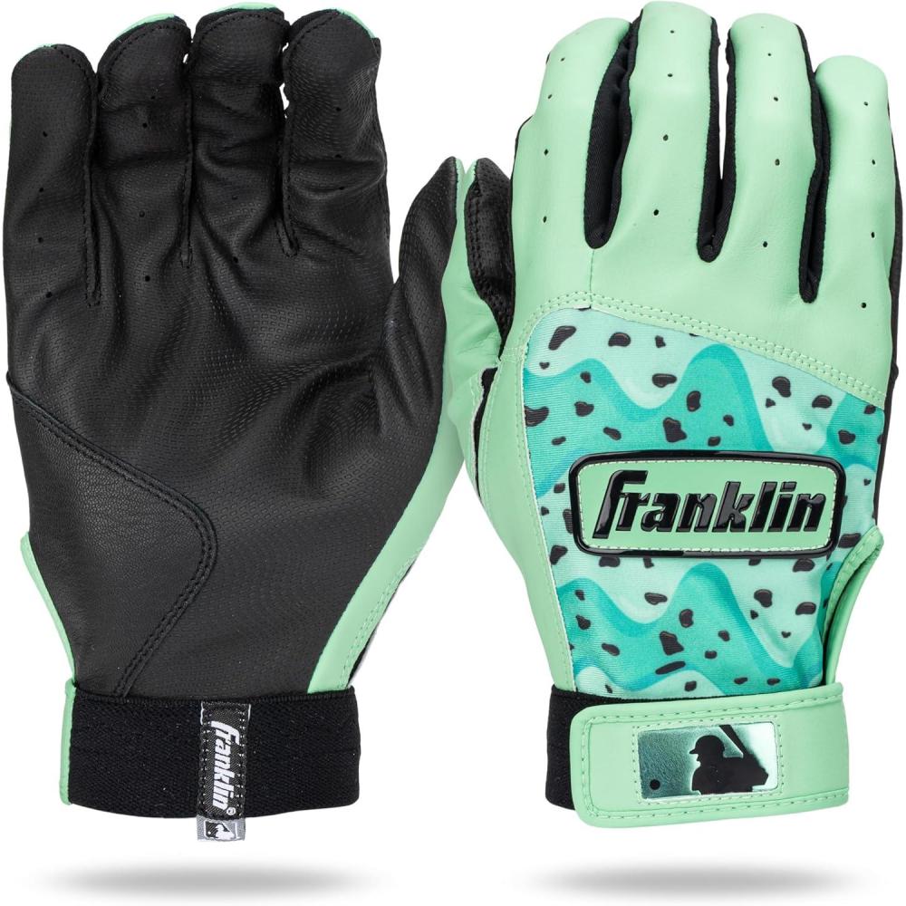 imageFranklin Sports MLB Youth Batting Gloves  Digitek Camo Baseball  Softball  Premium Leather  Many Sizes  Colors  YouthMintBlack