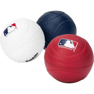 imageFranklin Sports Foam Baseballs  Soft Foam Practice Baseballs for Kids  Perfect for Hitting and Indoor or Outdoor Play  3 Pack  Official MLB Licensed ProductRedWhiteBlue
