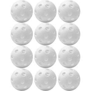 imageFranklin Sports IndestructABall Plastic Batting Practice Baseballs Softballs  Golf Balls  Training PacksWhite Pack of 12