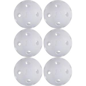 imageFranklin Sports IndestructABall Plastic Batting Practice Baseballs Softballs  Golf Balls  Training PacksWhite Pack of 6