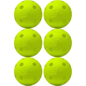 imageFranklin Sports IndestructABall Plastic Batting Practice Baseballs Softballs  Golf Balls  Training PacksYellow Pack of 6