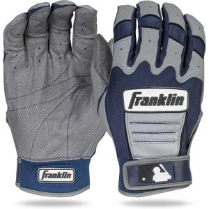 imageFranklin Sports MLB Baseball Batting Gloves  CFX Pro Adult  Youth  Baseball  Softball  Multiple Sizes  ColorsGrayNavy