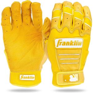 imageFranklin Sports MLB Baseball Batting Gloves  CFX Pro Adult  Youth  Baseball  Softball  Multiple Sizes  ColorsHighlight Yellow