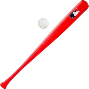 imageFranklin Sports MLB Kids Baseball Bat and Ball Set  Lightweight 30quot Youth Plastic Bat  Multiple ColorsRed