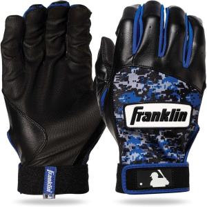 imageFranklin Sports MLB Youth Batting Gloves  Digitek Camo Baseball  Softball  Premium Leather  Many Sizes  Colors  YouthGrayBlackRoyal