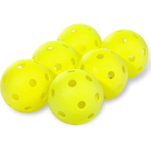 imageFranklin Sports Plastic Softballs  MLB  Includes 6 Balls for Batting Practice or Backyard Baseball Play  Replacement Balls  90mm Official Baseball Size  Yellow90 mm Pack of 6
