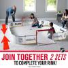 image:imageFranklin Sports Mini Hockey Rink Set  Half Rink Knee Hockey Goal Mini Sticks and Ball Set  Indoor Mini Hockey Rink  Official NHL Licensed