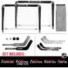 image:imageFranklin Sports NHL Kids Mini Hockey Goal Set  2 Mini  Knee Hockey Goals 4 Youth Sticks 2 Goalie Sticks  4 Foam Balls  Knee  Mini Hockey SetBlack