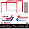 image:imageFranklin Sports NHL Kids Mini Hockey Goal Set  2 Mini  Knee Hockey Goals 4 Youth Sticks 2 Goalie Sticks  4 Foam Balls  Knee  Mini Hockey SetRed