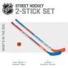 image:imageFranklin Sports NHL Kids Street Hockey Stick Set  Includes 2 Youth Street Hockey Sticks  1 Outdoor Roller Hockey Ball  Perfect Hockey Starter Set for KidsPlayer Sticks  OrangeBlue