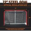 image:imageFranklin Sports NHL Street Hockey Goals  Outdoor Steel Street  Roller Hockey Nets  72 x 48RedWhite