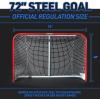image:imageFranklin Sports NHL Street Hockey Goals  Outdoor Steel Street  Roller Hockey Nets  72 x 48RedWhite