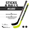 image:imageFranklin Sports Mini Hockey Goal Set  Indoor Knee Goal  2 Shinny Hockey Sticks  2 Mini Foam Balls  Pop Out Shooting Targets  All Star