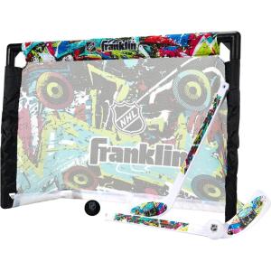 image:imageFranklin Sports NHL Kids Mini Hockey Set  Includes 1 Knee Hockey Goal 2 Mini Sticks  2 Foam Balls  Indoor Toy Youth Goal  Sticks Set  Graffiti