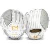 image:imageFranklin Sports Fastpitch Softball Glove  Field Master Fastpitch  Softball Mitt  Womens  Girls  White  GreyWhiteGrey
