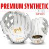 image:imageFranklin Sports Fastpitch Softball Glove  Field Master Fastpitch  Softball Mitt  Womens  Girls  White  GreyWhiteGrey