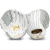 image:imageFranklin Sports Fastpitch Softball Glove  Field Master Fastpitch  Softball Mitt  Womens  Girls  White  GreyWhiteGrey