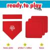image:imageFranklin Sports Field Day Baseball Base Set  Throw Down Rubber Bases for Baseball  Softball with Home Plate  Portable Backyard Baseball Softball Kickball Bases  Easy Set Up Rubber Base Set RedOne Size