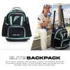 image:imageFranklin Sports Gameday Baseball  Fastpitch Softball Backpacks  Adult  Youth Bat Bags for Equipment  Waterproof BatpacksMintBlack