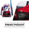image:imageFranklin Sports Gameday Baseball  Fastpitch Softball Backpacks  Adult  Youth Bat Bags for Equipment  Waterproof BatpacksRedWhiteBlue