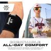 image:imageFranklin Sports MLB Wristbands  Xvent  Baseball  Softball  4 inches  Breathable  DurableBlack  Gray