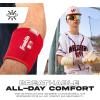image:imageFranklin Sports MLB Wristbands  Xvent  Baseball  Softball  4 inches  Breathable  DurableRed  Gray