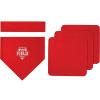 image:imageFranklin Sports Field Day Baseball Base Set  Throw Down Rubber Bases for Baseball  Softball with Home Plate  Portable Backyard Baseball Softball Kickball Bases  Easy Set Up Rubber Base Set RedOne Size