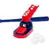 image:imageFranklin Sports Kids Baseball Pitching Machine  Pop A Pitch Batting Machine with Youth Bat  3 Plastic Balls  Boys  Girls Toy