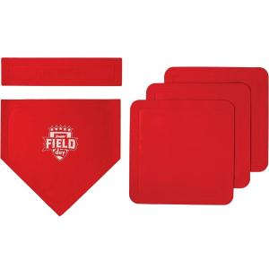 image:imageFranklin Sports Field Day Baseball Base Set  Throw Down Rubber Bases for Baseball  Softball with Home Plate  Portable Backyard Baseball Softball Kickball Bases  Easy Set Up Rubber Base Set RedOne Size