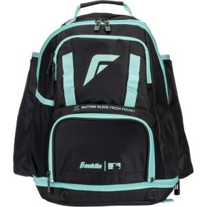 image:imageFranklin Sports Gameday Baseball  Fastpitch Softball Backpacks  Adult  Youth Bat Bags for Equipment  Waterproof BatpacksMintBlack