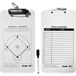 image:imageFranklin Sports MLB Baseball  Softball Clipboard  Coaches Dry Erase Whiteboard  Marker  Coaching Board for Lineup  Roster  Baseball  Softball Dry Erase Coaching Clipboard