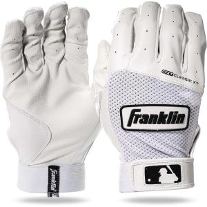 image:imageFranklin Sports MLB Classic XT Batting Gloves  Adult  Youth Batting Glove Pairs  Baseball  Softball Batting GlovesWhiteWhite