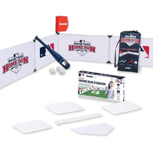 image:imageFranklin Sports MLB Kids Backyard Baseball Stadium  Kids Plastic Baseball Set with Home Run Walls Bat Plastic Balls  Throw Down Bases  14 Fence for Backyard Diamond