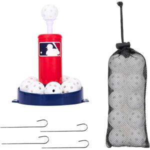 image:imageFranklin Sports MLB Micro Tee Trainer  Kids Baseball Batting Trainer with PopUp Pitching Machine 10 Durable Balls Drill Card amp Bag  Youth Hitting Practice Set for Backyard Training