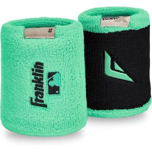 image:imageFranklin Sports MLB Wristbands  Xvent  Baseball  Softball  4 inches  Breathable  DurableMint  Black