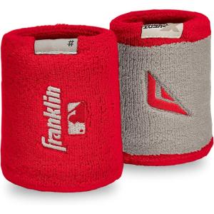 image:imageFranklin Sports MLB Wristbands  Xvent  Baseball  Softball  4 inches  Breathable  DurableRed  Gray