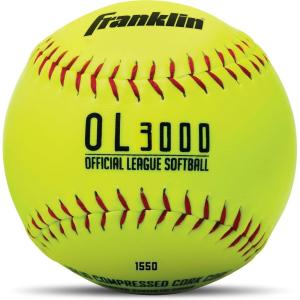 image:imageFranklin Sports Official Game Softballs  OL3000 Fastpitch 12 Inch Yellow Softballs  Official Size  Weight Tournament Balls for Practice  Games  1 Softball12Inch