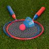 image:imageFranklin Sports Badminton Racket Set  Smashminton Oversize  2 Player Backyard Youth Set with Birdies for KidsRed and Blue